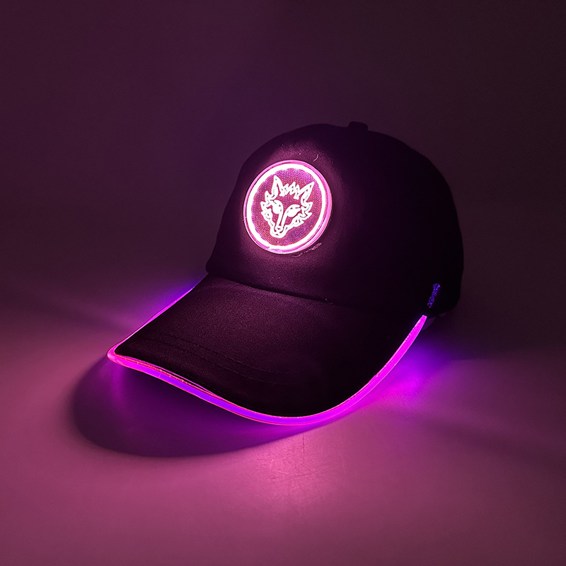 Gorra LED de Amazon, gorra de béisbol luminosa, gorra para exteriores con protección solar, gorra de pico de pato con protección solar, gorra LED de colores cambiantes