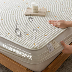 刺繍綿防水ベッドカバー一枚寮シングルベッドカバー卸売り家庭用ダブルマットレス保護カバー三枚セット