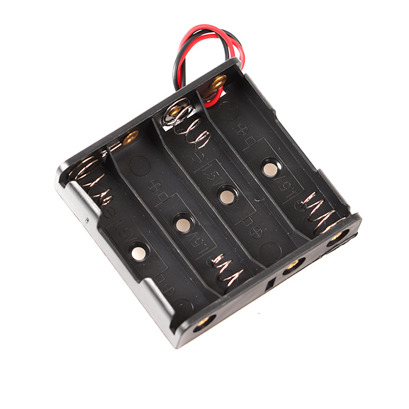 6V Aa 4-Cell Lithium Battery Box Fingerprint Lock Aa Battery Smart Lock Accessories Connector Plug Power Supply