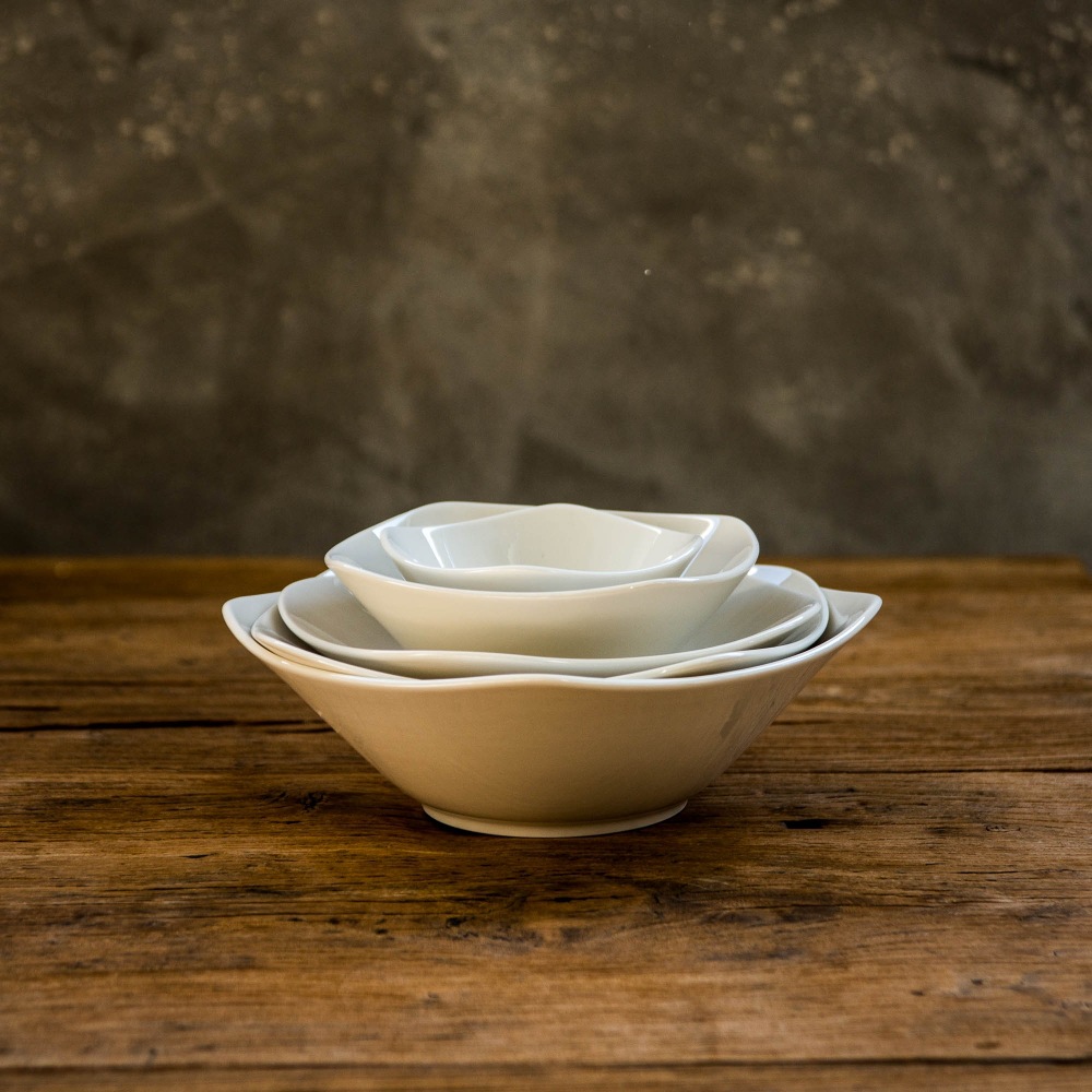 Tazón cuadrado de cerámica Lu Cang LZ, tazón para sopa, tazón para ensalada, tazón para servir frutas, tazón para fideos, material de porcelana blanca, seguro.