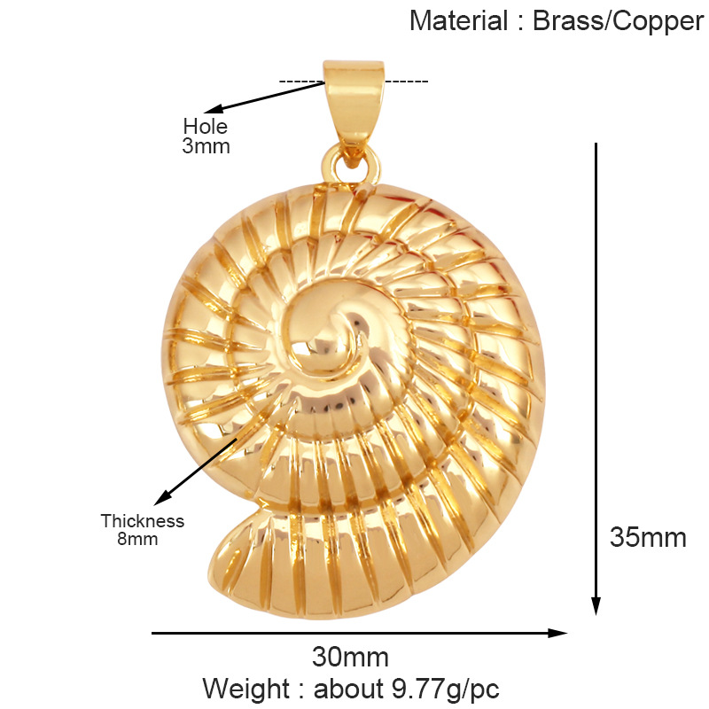 3g Weight Pendant Jewelry Making Type 11*28mm Jewelry Making Size DIY Ornament Accessories Classification 1 Piece Quantity Copper Material Conch, Dolphin, Hippocampus, Fish Pattern All Seasons Season Polished Finish Plating Design Elegant, Sweet Style 1 Piece 11*28mm Copper Conch Dolphin Hippocampus Polished Pendant DIY Ornament Accessories 6