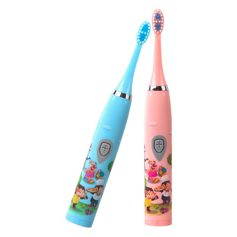 Детская электрическая зубная щетка Wisdent: оптовая продажа от производителя, портативная, с милым мультяшным дизайном и мягкой щетиной, веселая модель для детей