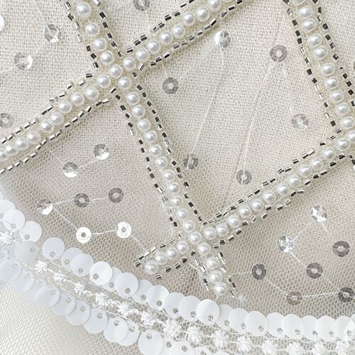 Heavy industry bead embroidery decoration placket front collar accessories hot sale new clothing collar flower handmade accessories factory direct sale