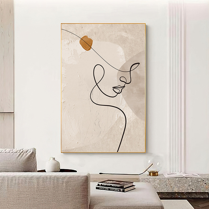 Nordic Minimalist Living Room Decorative Painting Minimalist Bedroom Sofa Background Wall Painting Ins Style Abstract Entrance Floor Hanging Painting