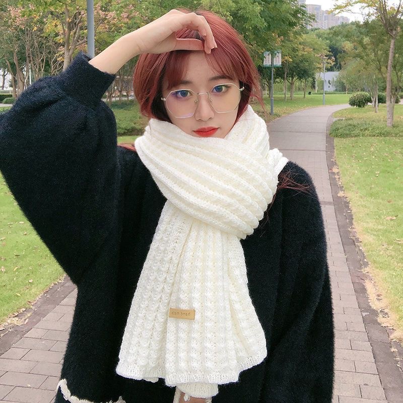 Extended Windproof Solid Colour Scarf For Women Elegant Scarf_voghion.com