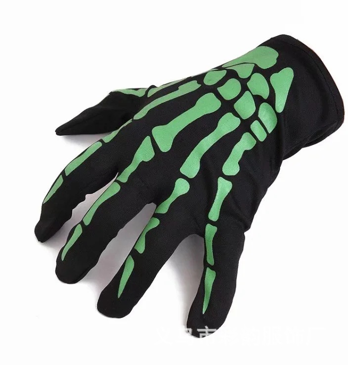 Guantes de esqueleto de Halloween guantes de esqueleto de Pascua baile de maquillaje noche de terror fantasma garra fantasma mano fantasma guantes de hombre