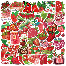 50张卡通水果草莓贴画涂鸦行李箱摩托车水杯电脑电脑手账防水贴纸