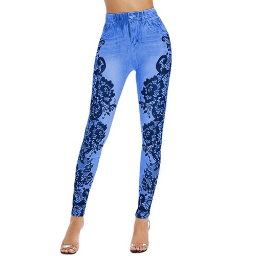 New European and American Style Women's Printed Trousers – Casual Sports Yoga Pants CM2525