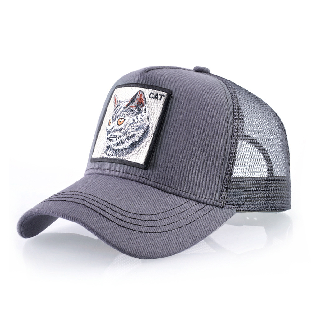 Baseball-Netzkappe mit Tierstickerei, Entenmütze, Sommermütze aus Netzgewebe für Herren und Damen_voghion.com