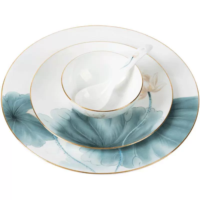 Ceramic tableware for hotel, high-end set, Chinese style