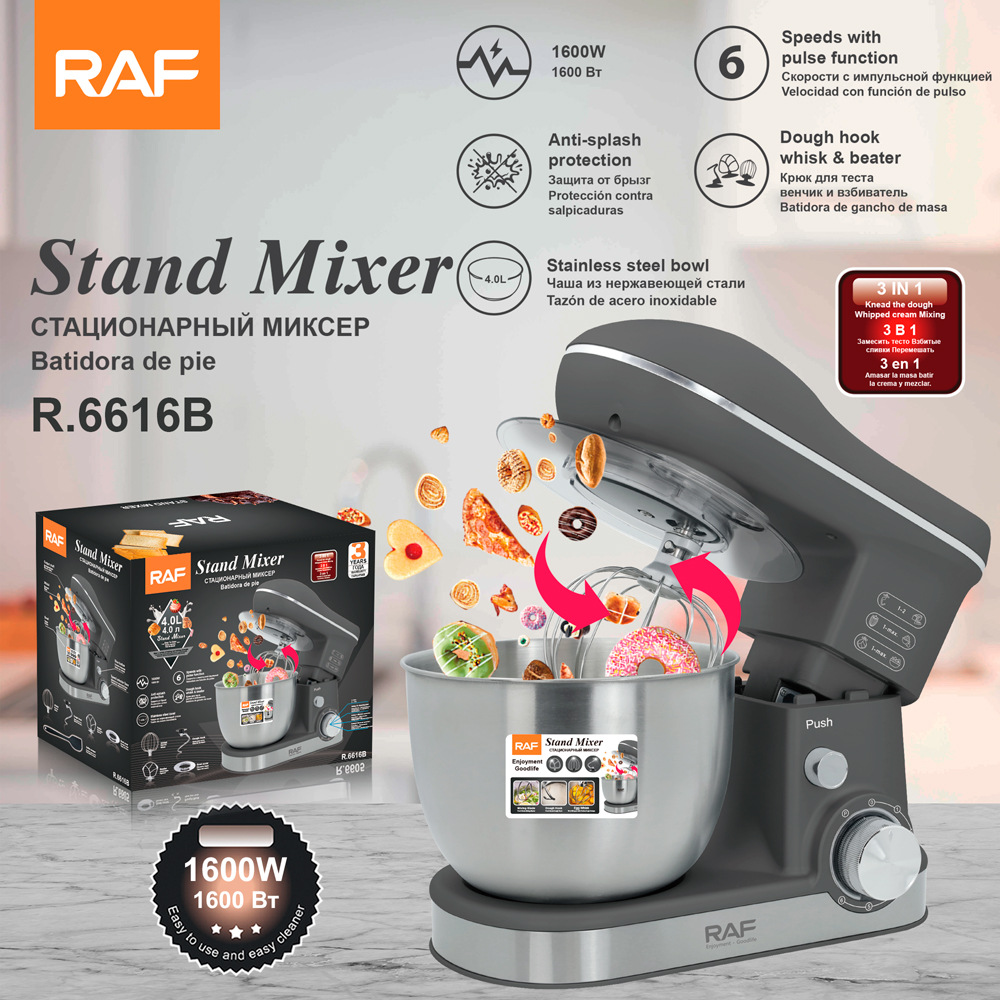 RAF chef machine 4L, fully automatic, 3-in-1 dough, meat and cream