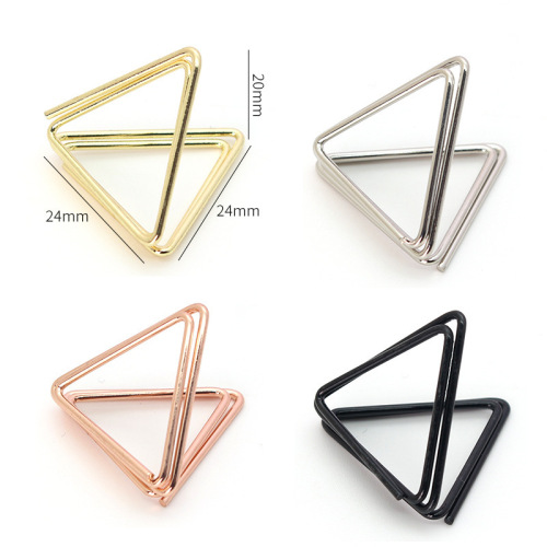 Creative Metal Triangle Business Card Holder, Desk Memo Pad Note Holder Gift Bookmark Seat Holder Wholesale