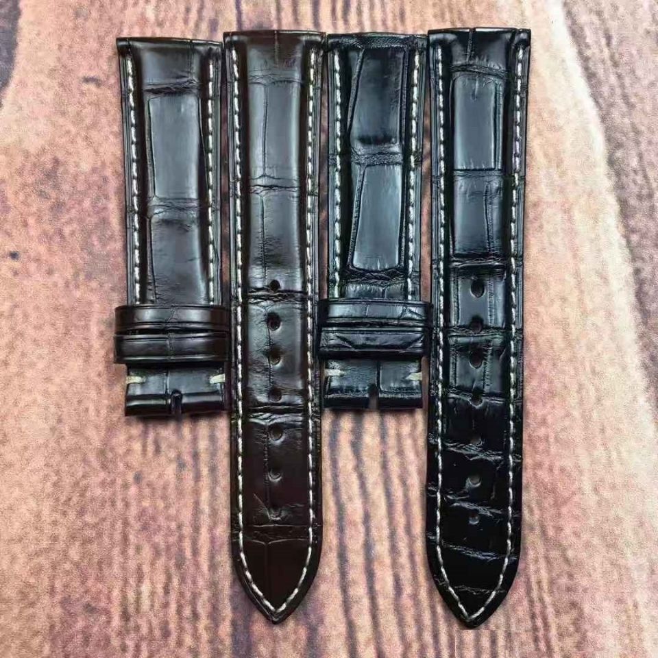 Two-sided crocodile Leather strap genuine leather watch band high-grade watch band wholesale support Paragraph Be a Nile crocodile