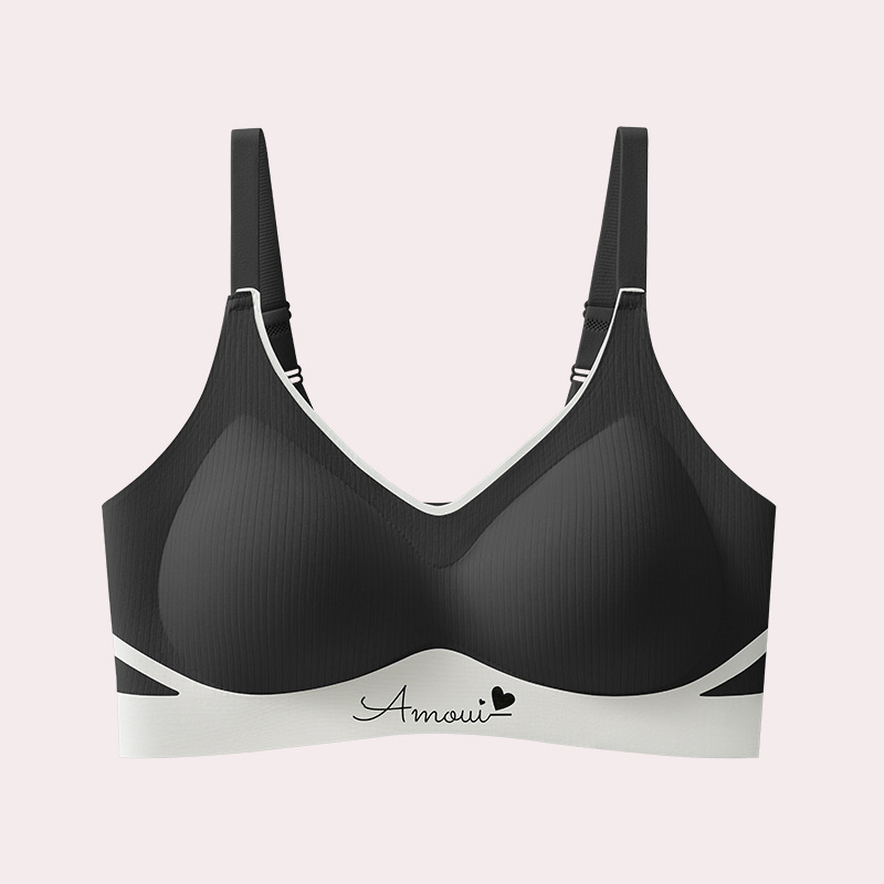 Tazas fijas de alta calidad contra la gravedad tiran de la ropa interior sin marcas mujeres sin anillos de acero se reúnen cómodamente transpirables para recibir sujetadores de leche secundaria