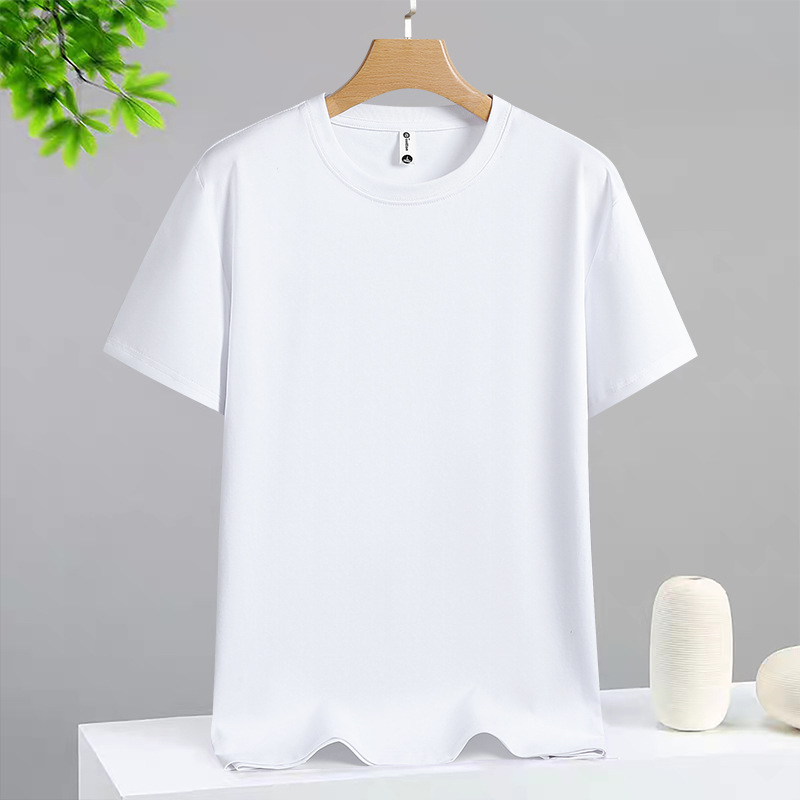 Casual short sleeve T-shirt with a round collar