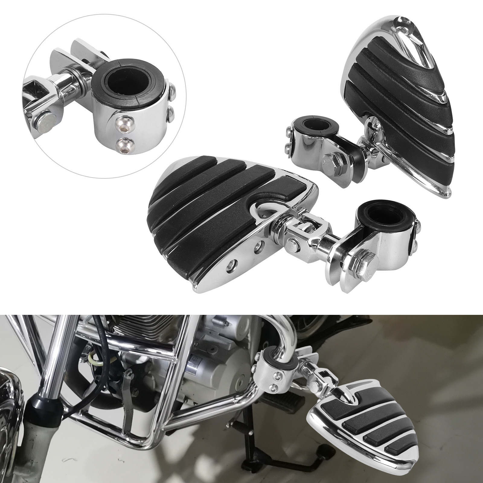 Motorcycle Accessories for Harley-Davidson Universal Modification: Bumper Guard Bar, Footrest, Rest Footrest, Foot Pedal