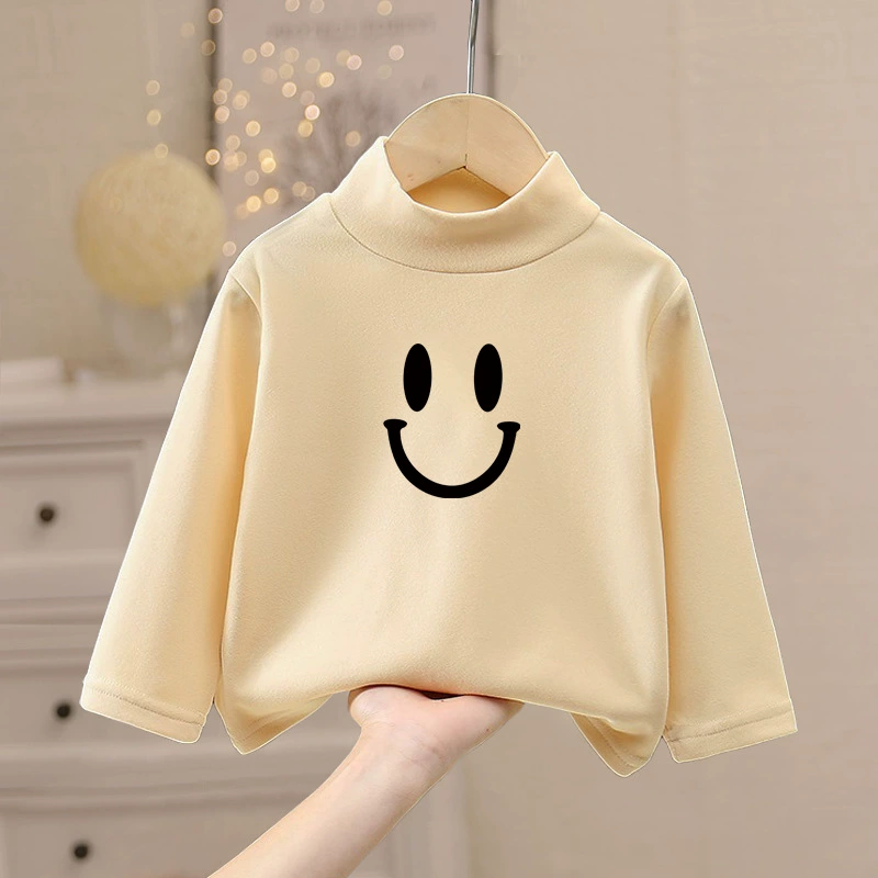 Футболка с длинными рукавами с принтом смайлик