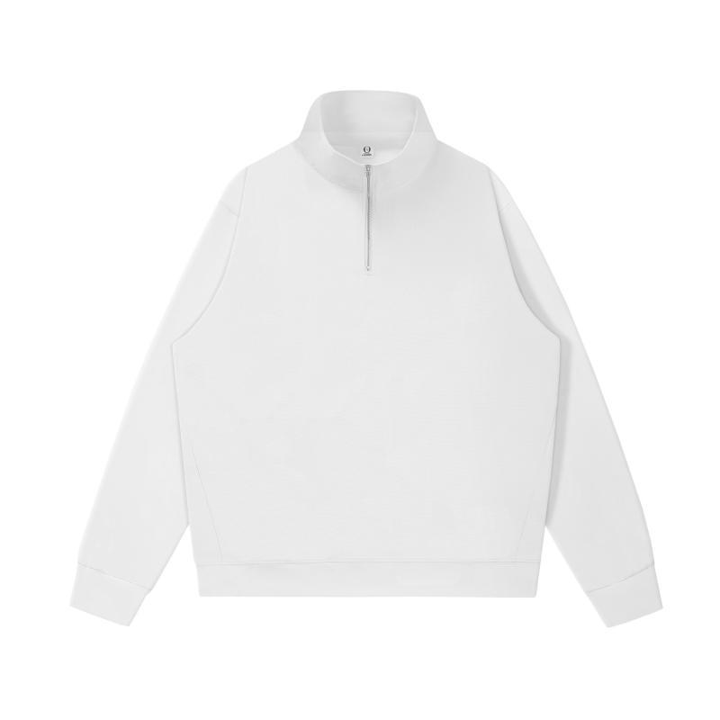 Transfronterizos semiabertos otoño-invierno con solapa de manga larga polo con cremallera corporativa chaqueta personalizada ropa de trabajo impresa logotipo comercio exterior