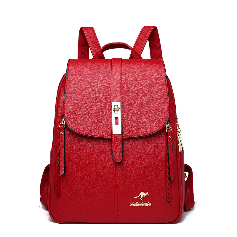 Mochila de mujer 2023 nueva cerradura antirrobo estilo coreano simple de gran capacidad mochila de viaje de las mujeres