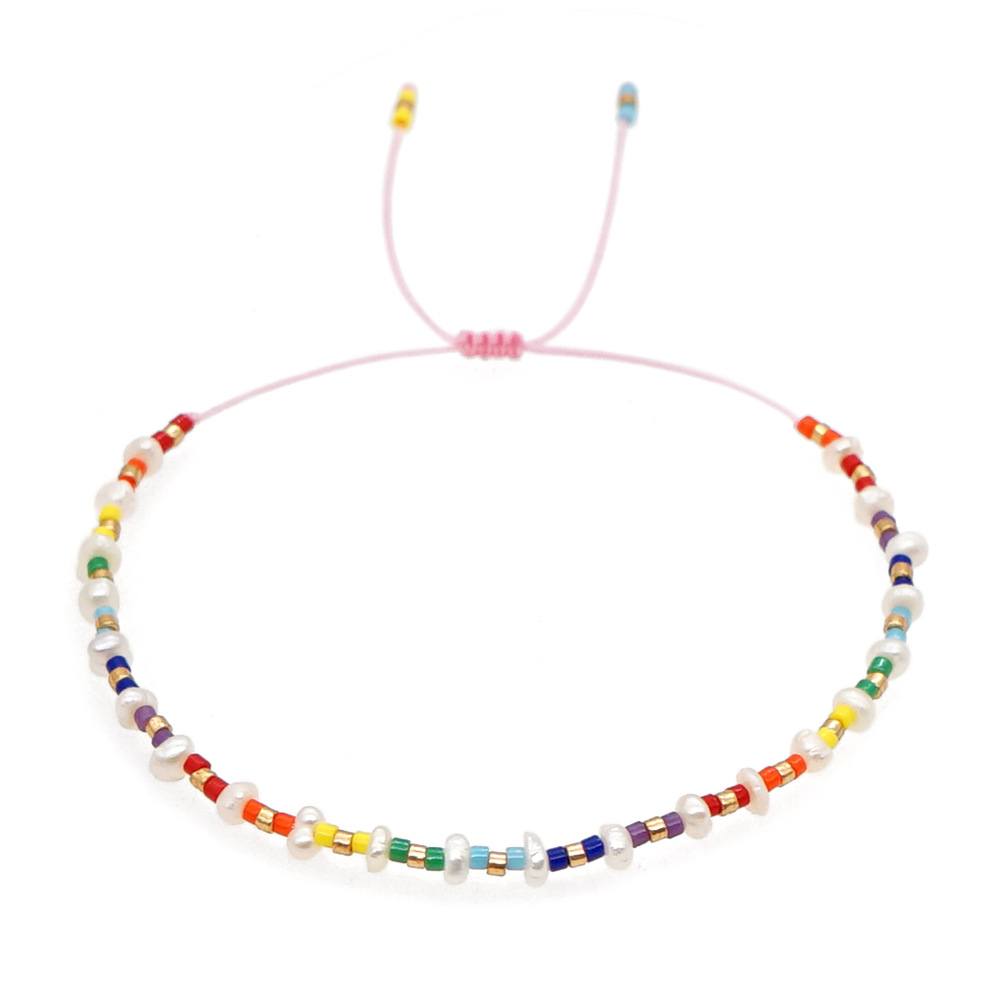 Vente En Gros Bijoux Perle Miyuki Perles De Riz Bracelet Arc-en-ciel Nihaojewelry display picture 6