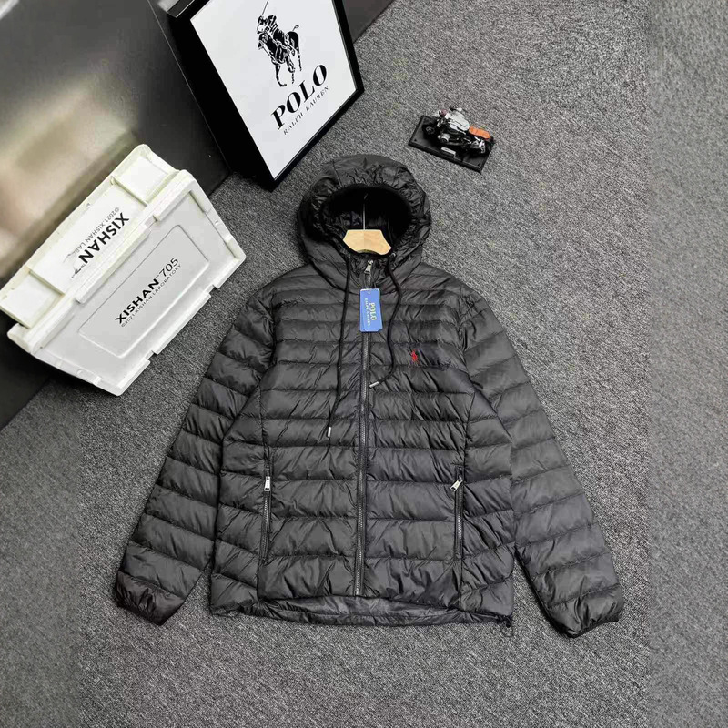 Cross-Border Drop Shipping Ralph Laur/Ralph Lauren Lightweight Couple Style down Hooded down Jacket