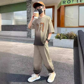 童装男童夏装短袖长裤套装2024新款中大童运动儿童夏季薄款两件套