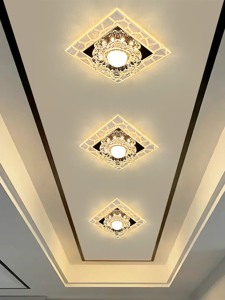 Современный минималистичный потолочный LED-светильник для коридора и беседки, встраиваемое освещение