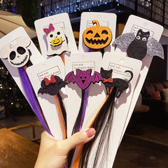 ハロウィーンのかつらの束の個性的な装いのヘアピンの頭飾りのコウモリのカボチャのヘアピンの舞踏会のパーティーの道具の子供の大人