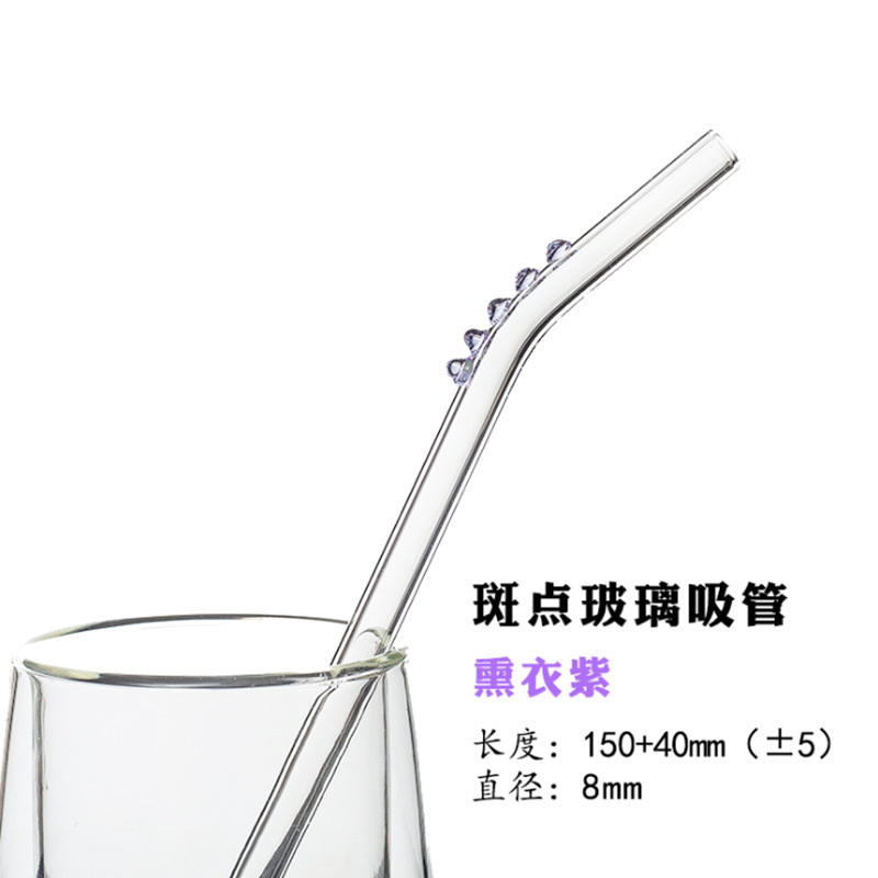 Fábrica al por mayor creativo de vidrio borosilicato paja jugo leche mujeres embarazadas y niños disponibles