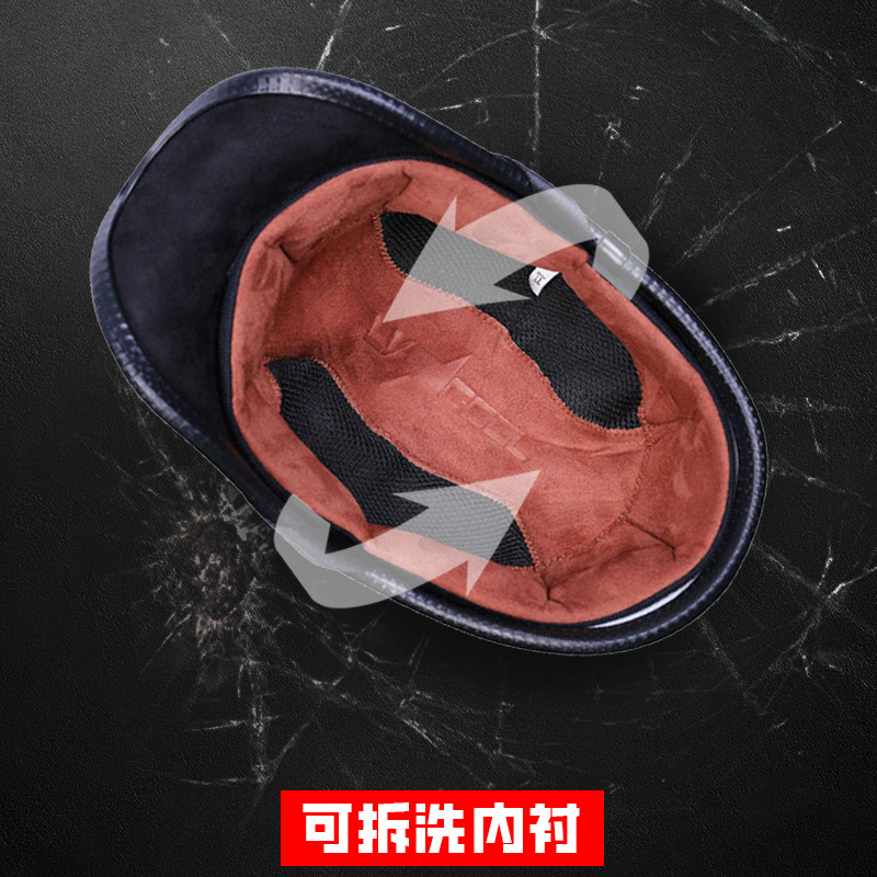 Comercio exterior casco transfronterizo motocicleta casco de fibra de carbono masculino Harley Scoop casco femenino retro motocicleta medio casco verano