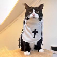 猫服装宠物衣服狗变裝搞怪cos拍照道具 中小型宠物服饰猫修女服饰