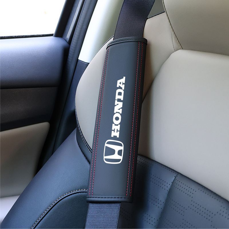 Seat belt shoulder pad, Universal Seatbelt Shoulder - honda-black-red-line-shoulder-pad-single-piece