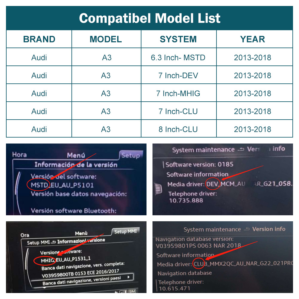 Lutuo car machine interconnection wireless CarPlay applies to Audi A3 2013-2018 decoder module
