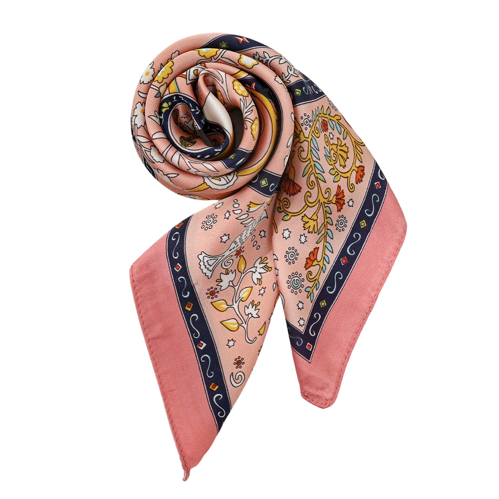Pañuelo de seda de imitación floral francés 70 bufanda de seda de todo fósforo decoración de camisa bufanda de seda bufanda de cuello chal recuerdo multifuncional