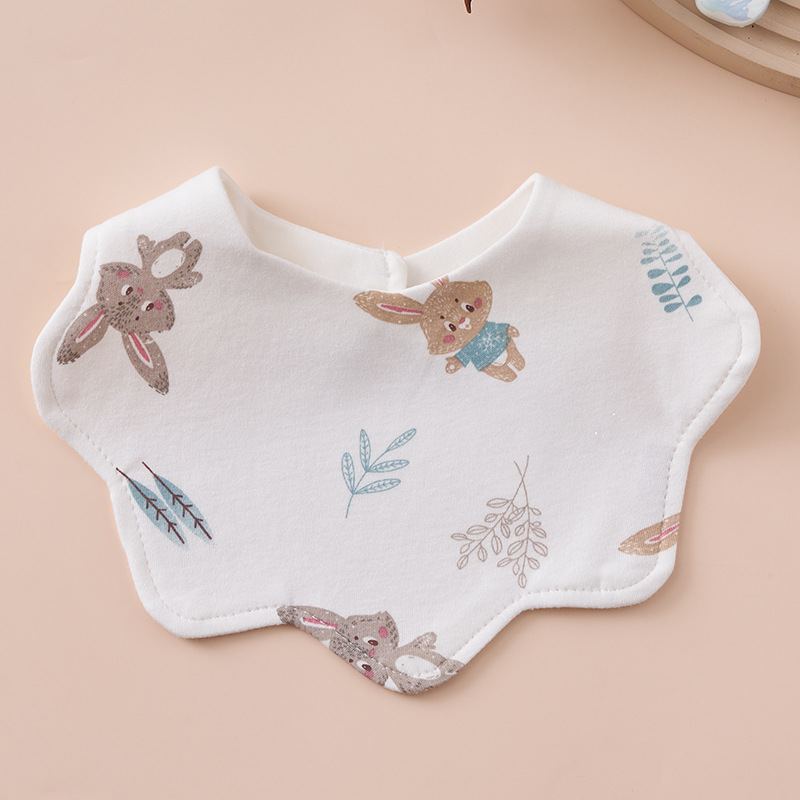 회색토끼 [큰 꽃잎 턱받이]