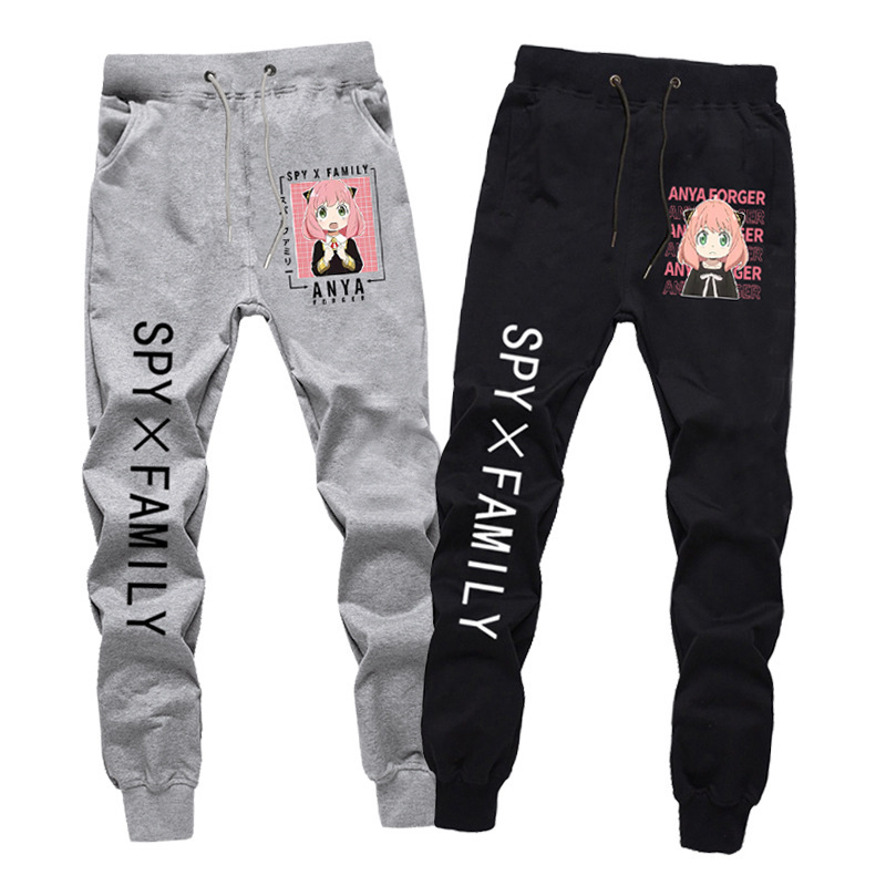 Spy×Family Spy X Family Anya Merchandise Sweatpants for Men and Women, Casual Slim-Fit Long Pants for Students, Autumn