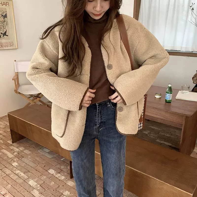 Плащевка- Velvet короткая куртка сезона Demi- Velvet Short Jacket, стиль Chanel, свободный крой для подростков, размеры S–3XL