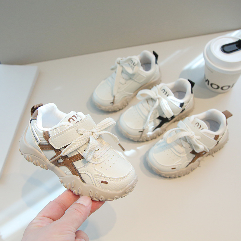 Boys and Girls Dad Shoes, Running Shoes, Versatile Kindergarten Shoes, Children's Sports Shoes, Children's Casual White Shoes