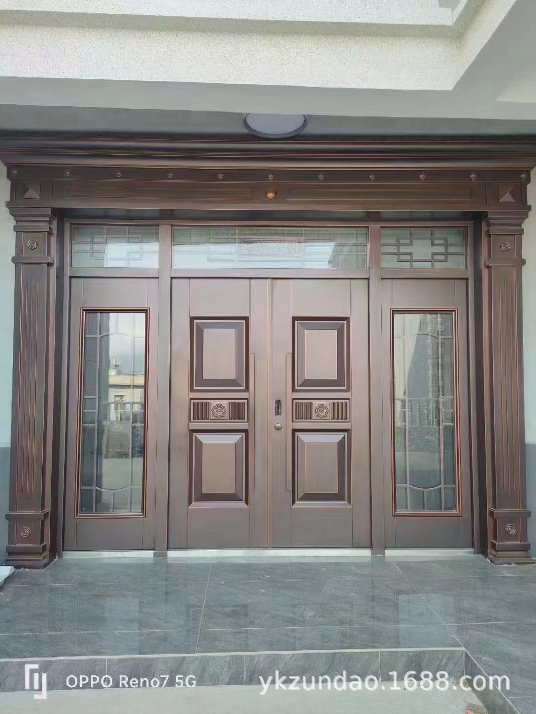 锌合金四开别墅玻璃大门