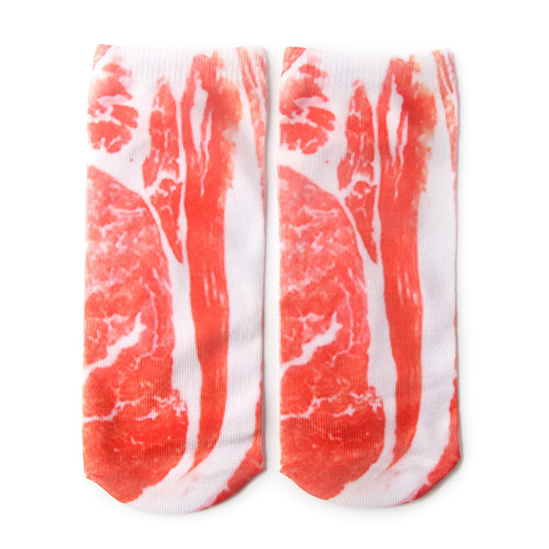 Calcetines calientes de chanclas de comercio exterior transfronterizo TEMU 3D impresión tridimensional calcetines divertidos uñas zapatos de lona calcetines de uñas