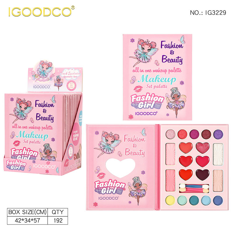 IGOODCO transfronterizo nueva sirena perlada matte eye shadow serie de dibujos animados eye shadow blush lips congelado maquillaje image 4