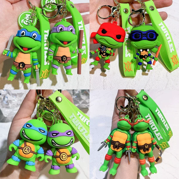 16 Ninja Turtles Keychains, Turtle Pvc Bag Pendants, Key Chains, Doll Pendants, Doll Machine Gifts