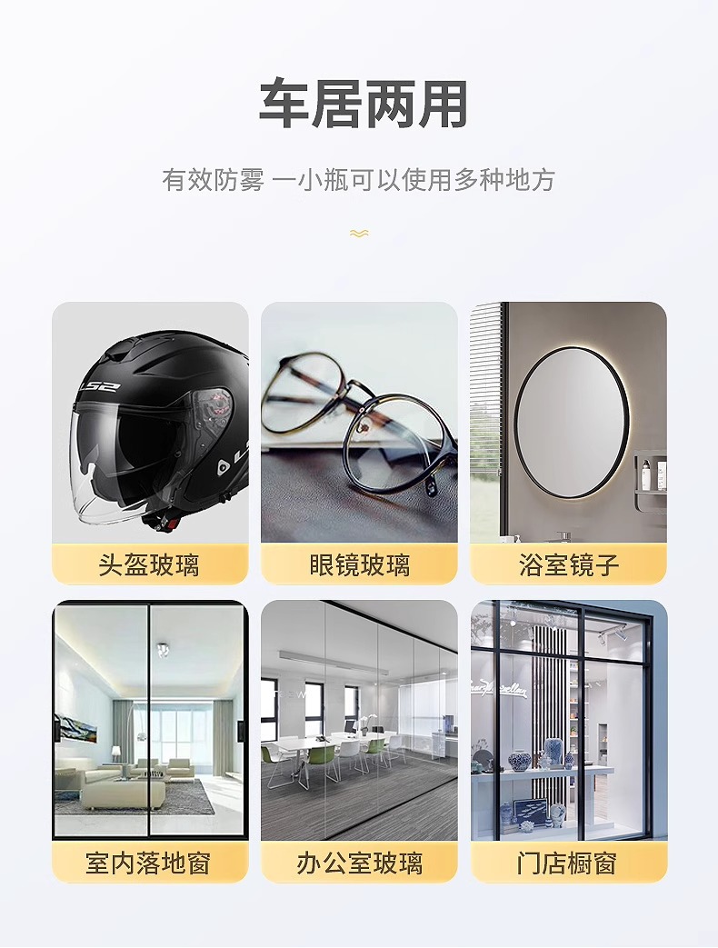 Suitable for Car Anti-Fog Agent, Car Defogger, Car Windshield Rearview Mirror Rainproof Agent, Long-Lasting Water Repellent