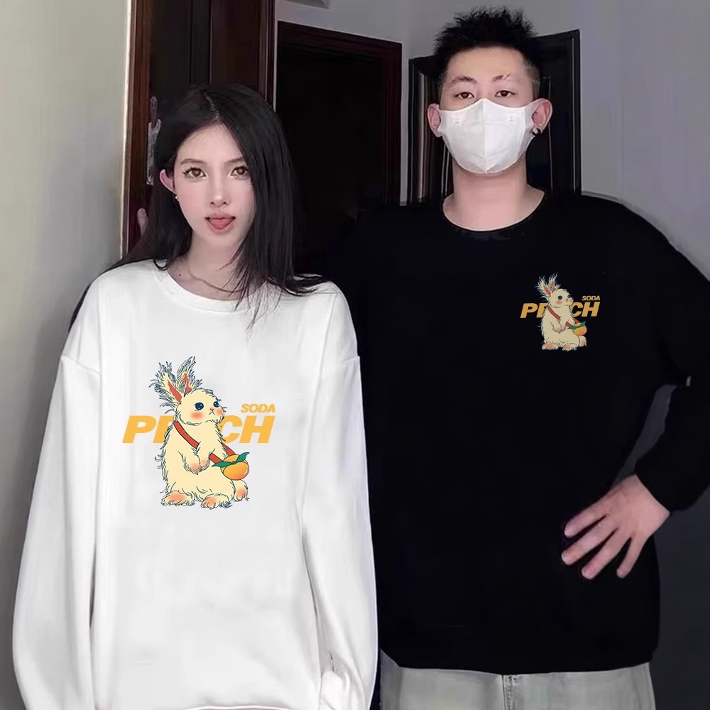 고급 오버 사이즈 남녀 최고 스페셜 커플 의류 가을과 겨울 기모 라운드 넥 땀 패션 브랜드 클래스 의류