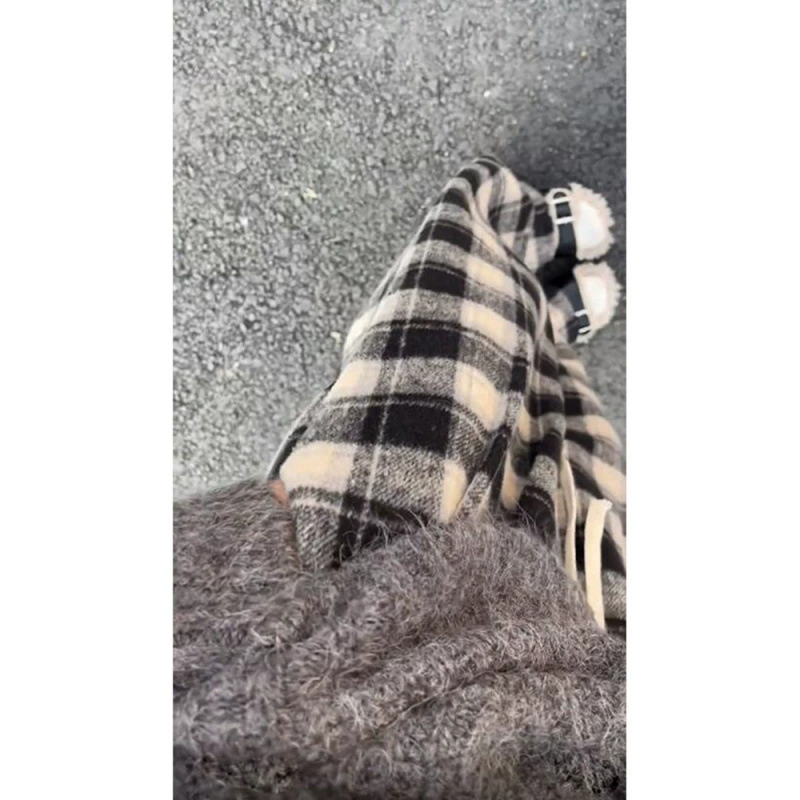 Retro warm demi-season trousers for leisure, oversize, high waist, loose straight fit