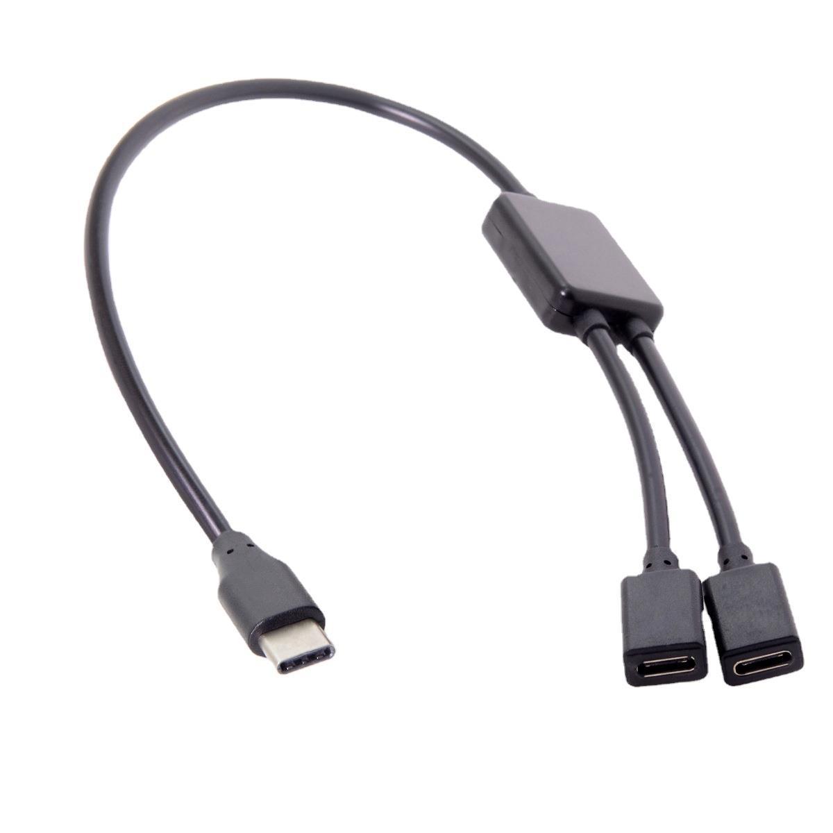 UC-127 tableta del teléfono móvil tipo-c USB-C HUB macho-hembra uno-dos teclado de conexión y cable de ratón