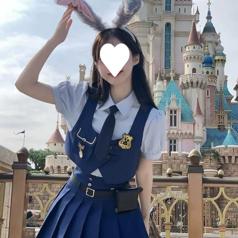 Летний костюм шерифа Звериного города с кроликом Джуди Кос, выставка комиксов, костюм в студенческом стиле, карнавальный костюм