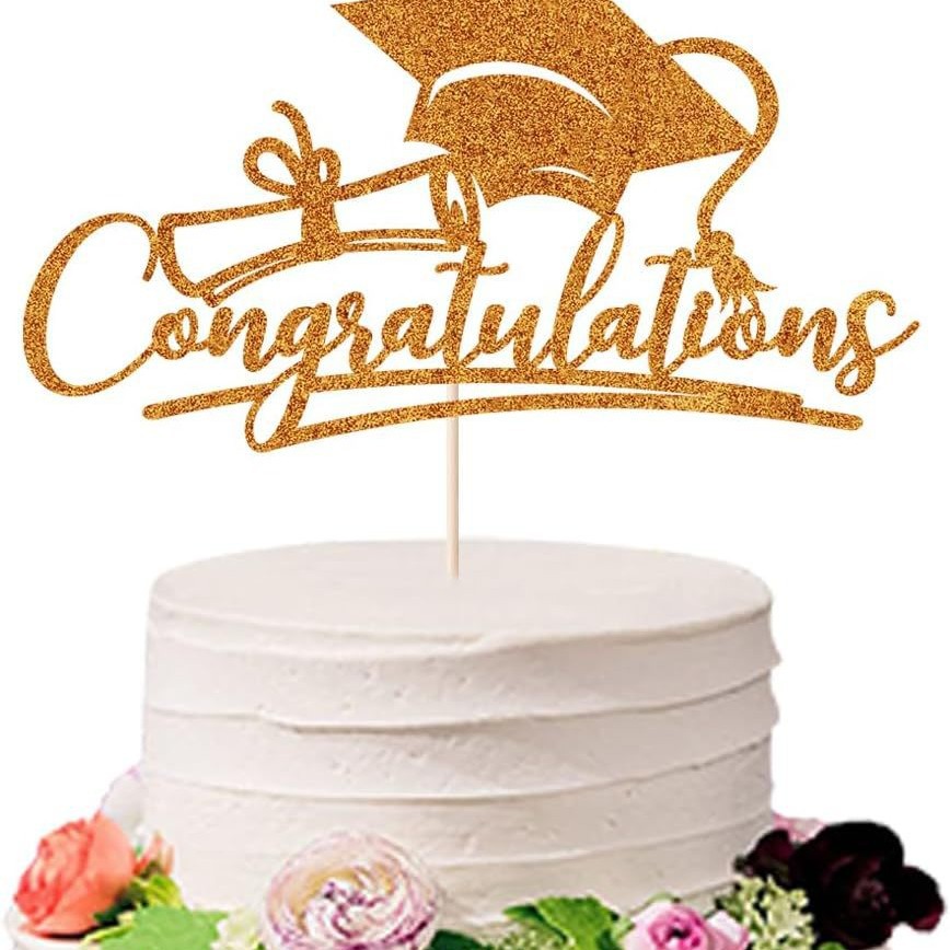 Transfronterizo 2024 nuevos productos temporada de graduación fiesta temática decoración de pasteles inserción de tarjetas felicitaciones decoración de pasteles de graduación