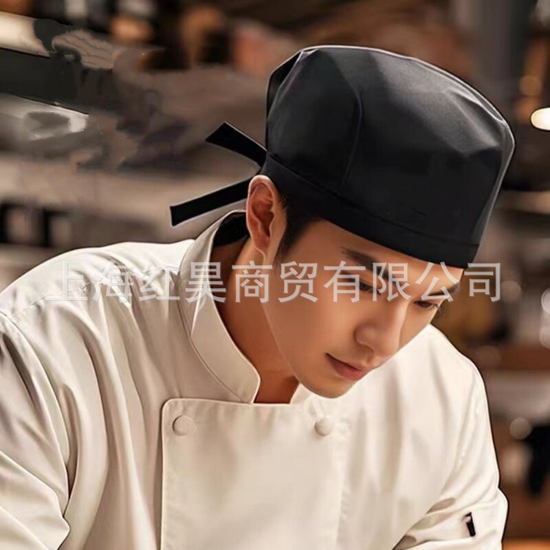 Trendy New Kitchen Chef Hat Milk Tea Shop Restaurant Waiter Breathable Work Hat Pirate Hat Japanese Hotel Style