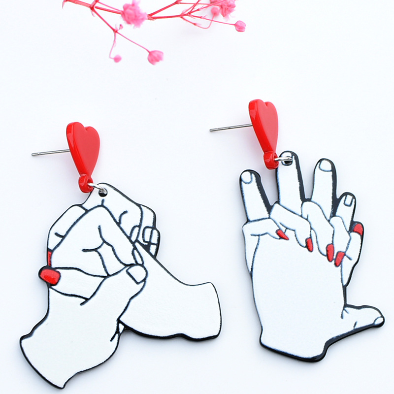 Earrings for St. Valentine's Day stainless steel